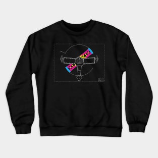 HiJinx Fusion CAD Drawing Featuring Long Bar for BattleBots Crewneck Sweatshirt